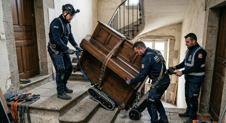 Portage de piano et prévention des risques en 2026 : Pourquoi la force brute est dépassée par transport de toute oeuvres