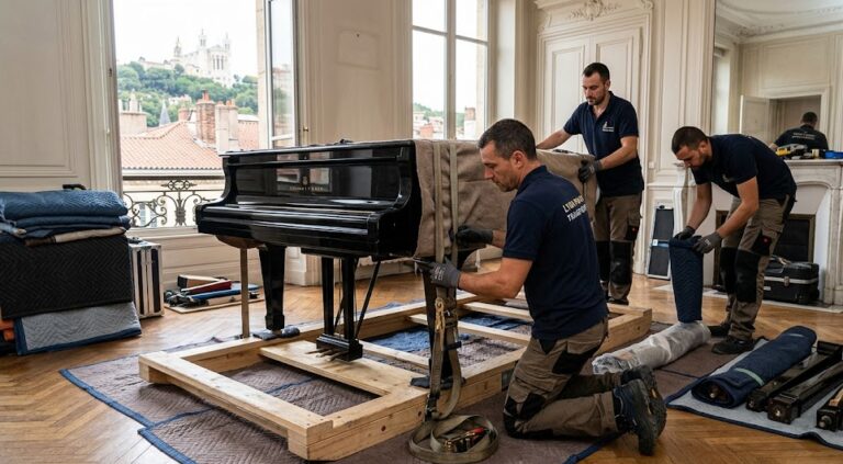 Déménager un piano à queue à Lyon : Les coulisses du démontage et de la technique de la « luge » transport de touteus oeuvres